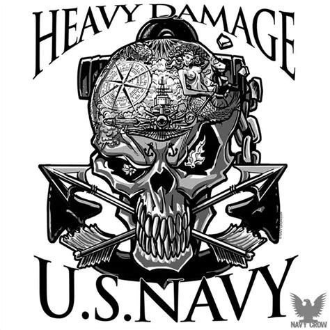 Heavy Damage US Navy Guided Missile Destroyer Sticker