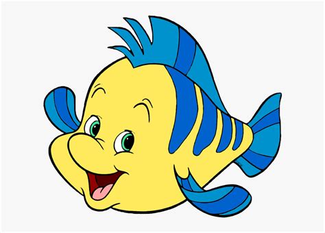 Flounder Little Mermaid Clipart, HD Png Download , Transparent Png Image - PNGitem