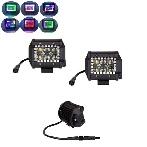 Nicoko 18w 4" cree #ledworklight with chasing #RGB halo 4d lens 10 solid colors. https://www ...