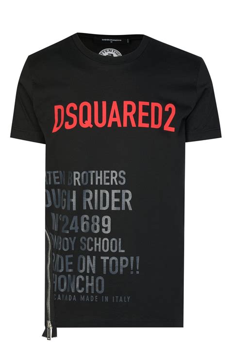 DSQUARED2 Dsquared2 Logo & Zip T-shirt - Clothing from Circle Fashion UK