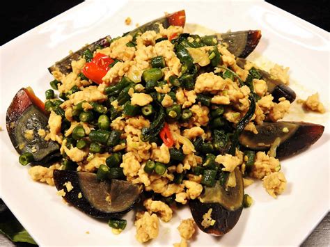 Pad Kra Pow Century Eggs1 - Healthy Thai Recipes