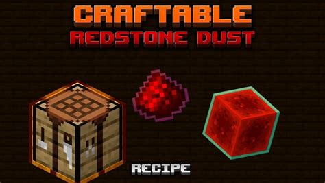 Redstone Dust Crafting Recipe! Minecraft Data Pack