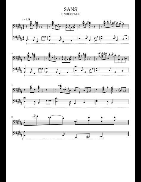 SANS sheet music for Piano download free in PDF or MIDI