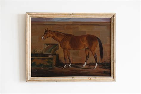 Portrait of Lexington, Vintage Horses Print, Horse Wall Art, Farmhouse Wall Art, Horse Oil ...