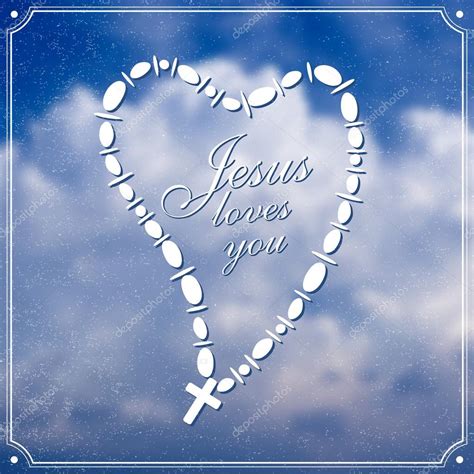 Jesus loves you — Stock Vector © Greenvalley #68938575