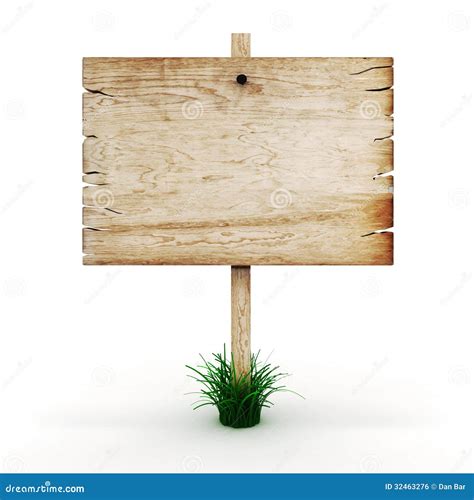 3d Blank Wooden Sign Board Royalty Free Stock Image - Image: 32463276