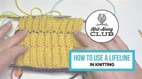 How to Use a Lifeline in Knitting - YouTube