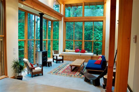 Forest House, Bowen Island - Contemporary - Living Room - Vancouver ...