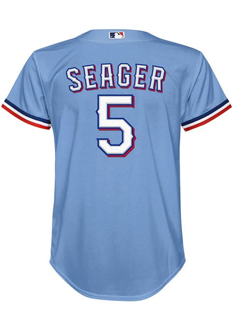 Texas Rangers Corey Seager Youth LIGHT BLUE Alt Replica Baseball Jersey