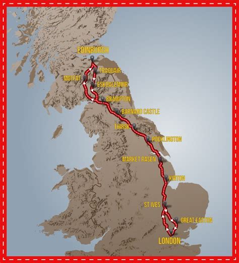 London Edinburgh London Route Map | History travel, Great north, Route map