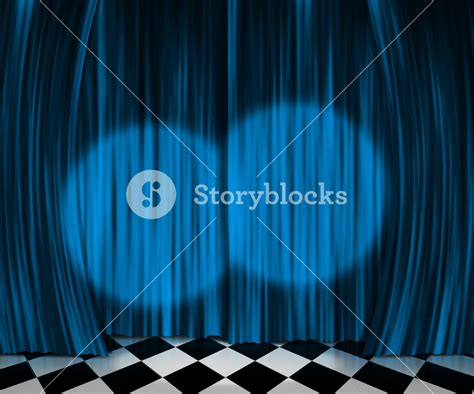 Blue Curtain Spotlight Stage Background Royalty-Free Stock Image ...