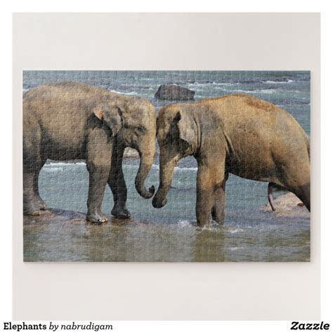 Elephants Jigsaw Puzzle | Zazzle | Jigsaw puzzles, Elephant, Jigsaw