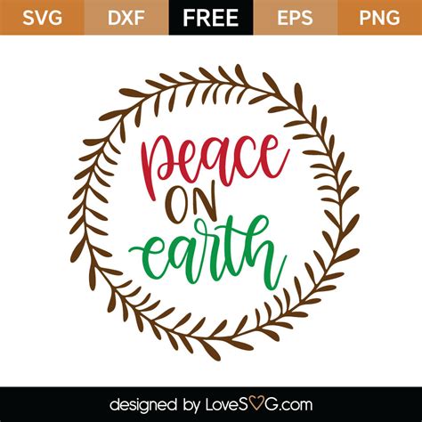 Peace On Earth SVG Cut File | Lovesvg.com