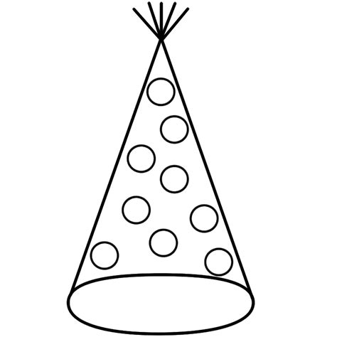 Birthday Hat Black And White - ClipArt Best