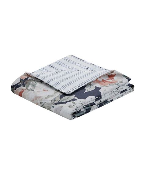 Madison Park Mavis 3 Piece Full/Queen Cotton Printed Reversible Duvet ...