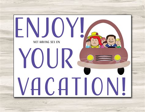 Enjoy Your Vacation Card, One Sided, Digital Download, 5x7 Foldable Card, - Etsy