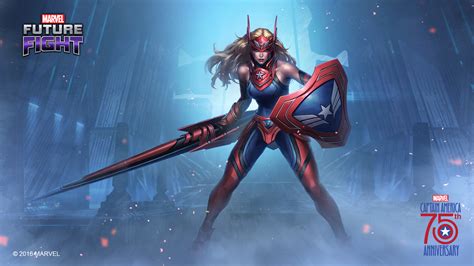 Sharon Rogers as Captain America - Marvel Future Fight HD Wallpaper