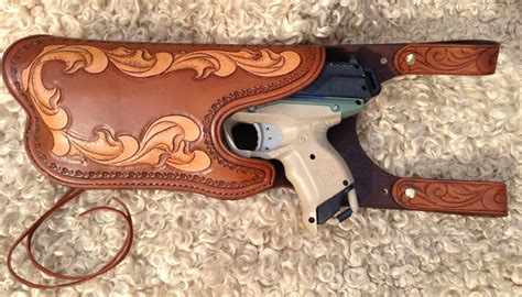 Western Styled Nerf Gun Holster - Strongarm by SonsOfPlunderLeather on ...