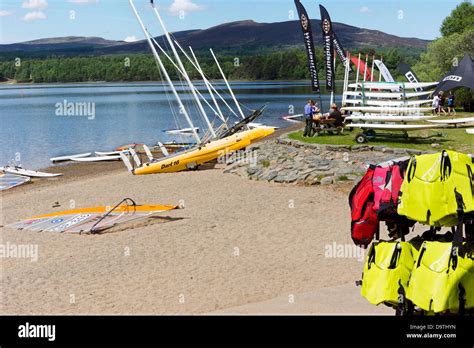 Loch Insh Watersports Centre, Loch Insh, Kincraig Stock Photo - Alamy