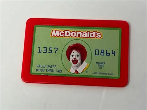 RONALD MCDONALD'S PLAY RED CREDIT CARD For The Talking Cash Register Toy! $11.70 - PicClick