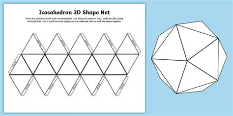 Icosahedron Prism Net | Grade 3, 4, 5 Math | Twinkl USA