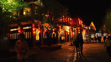 Lijiang Ancient Town Night (Old Hong OK works) #13 - 1920x1080 ...