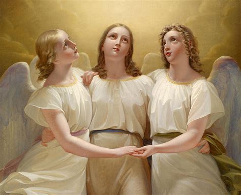 Three guardian angels Painting by Franz Kadlik - Fine Art America