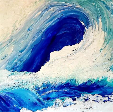 Big Blue Wave Painting by Sherrie Penrod - Fine Art America