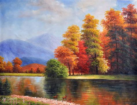 Scenery Oil Painting Autumn By Arteet 16