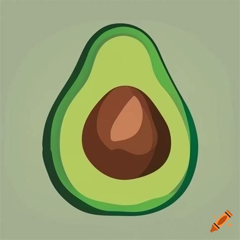 Outline vector of an avocado