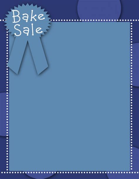 Blue Ribbon Bake Sale Template | Bake Sale Flyers – Free Flyer Designs