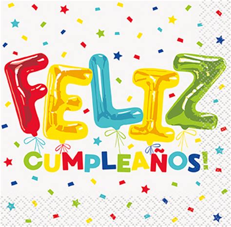 Feliz Cumpleanos Balloon Birthday Napkins 16 ct