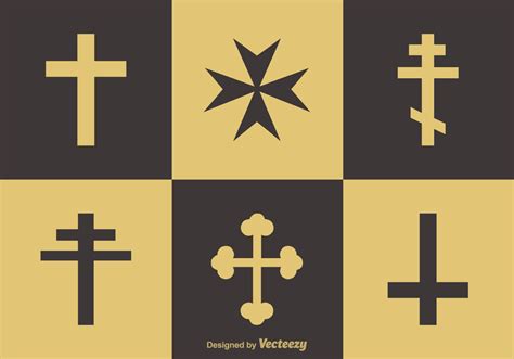 Religion Crosses Vector Icons 108067 Vector Art at Vecteezy