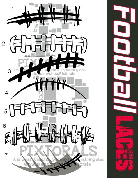 Football Vectors 7 Football Laces Vectors as PNG JPG high