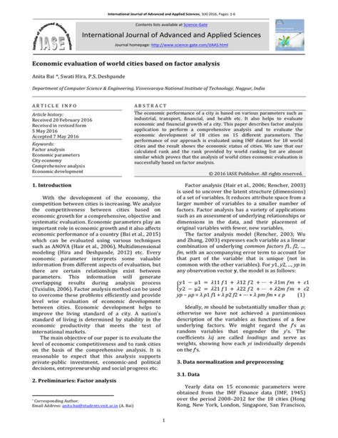 International Journal of Advanced and Applied Sciences