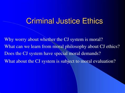 PPT - Criminal Justice Ethics PowerPoint Presentation - ID:432237