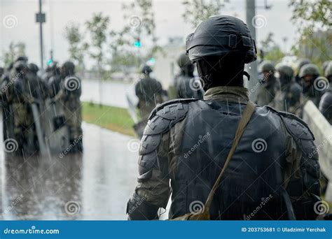 Riot Police in Full Tactical Gear are Ready To Confront the Protesters Editorial Photo - Image ...