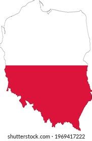 Poland Map Vector Illustration Poland Flag Stock Vector (Royalty Free ...