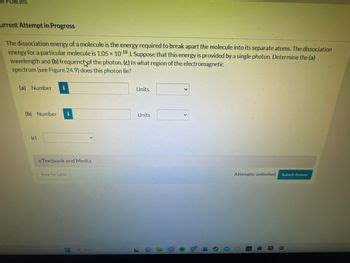 Answered: The dissociation energy of a molecule… | bartleby