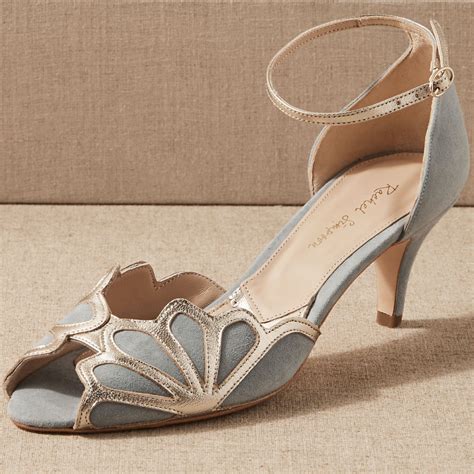 Grey Blue Art Deco Heels | Mybella | Deco Shop