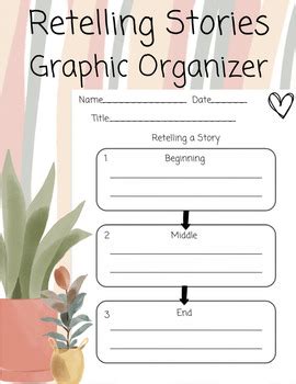 Retelling Stories Graphic Organizer by HurricaneOLeary | TPT