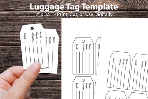 Luggage Hang Tag Template X Digital Tag | lupon.gov.ph