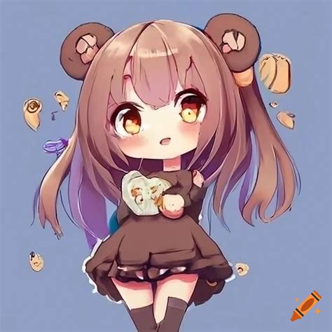 Anime chibi bear girl on Craiyon