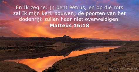 Matteüs 16:18 - NBG - Bijbeltekst van de dag - DailyVerses.net