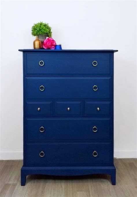 Vintage Stag Minstrel Tallboy Hand Painted in Blue - Etsy UK | Vintage ...