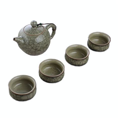 Cool Best Antique Green Crack Glazed Tea Cup Sets Kung Fu Ceramic Bone China Tea Set Tea Service ...