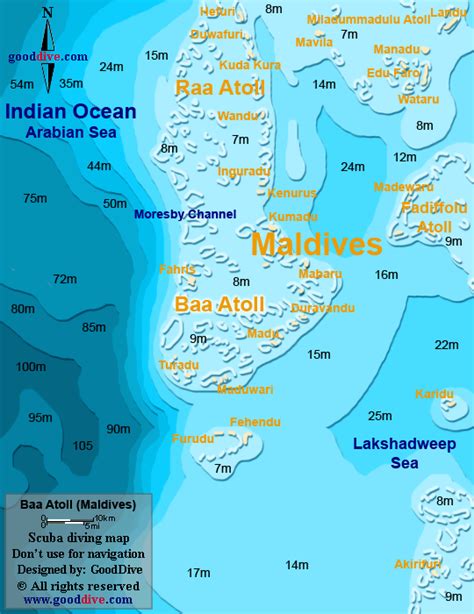 Map of Baa Atoll - GoodDive.com