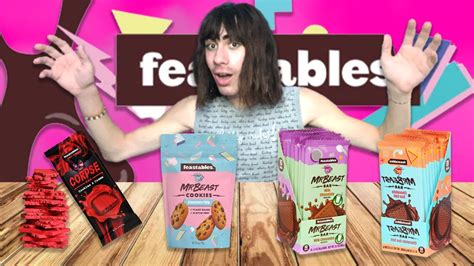 TRYING ALL NEW MRBEAST FEASTABLES FLAVORS - YouTube