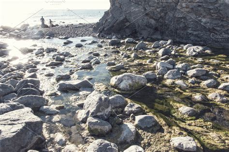 Rocky Beach in California ~ Nature Photos ~ Creative Market