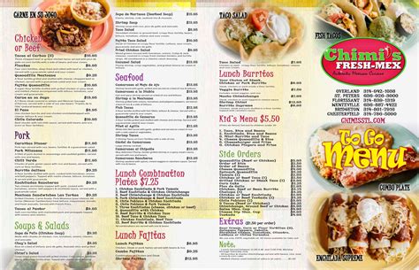 Chimi’s Fresh-Mex menus in Cottleville, Missouri, United States